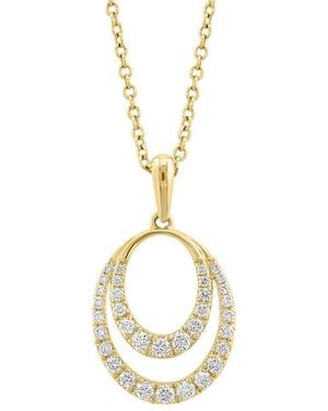 Effy Fine Jewelry 14K 0.28 Ct. Tw. Diamond Necklace - Metallic