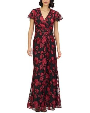 JS Collections Fauna Column Gown - Red