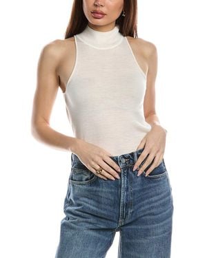 AllSaints Connie Roll Neck Wool Tank - Blue