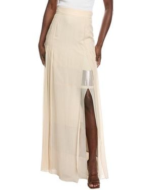 Akris Silk Maxi Skirt - Natural