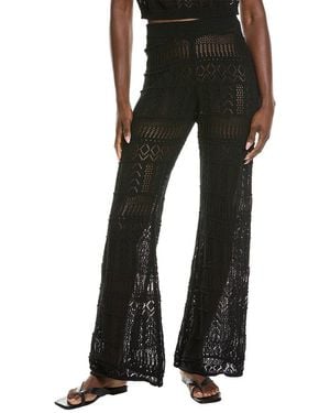 Elan Crochet Wide Leg Pant - Black