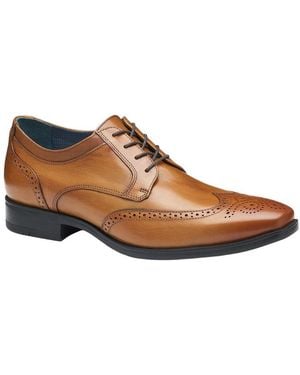 Johnston & Murphy Gibbons Wingtip Leather Oxford - Brown