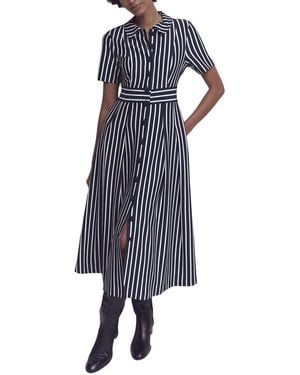 Boden Petite Bridget Ponte Shirt Dress - Blue
