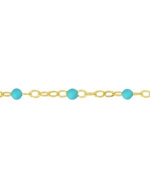 HAWLEY ST 14K Enamel Anklet - Blue