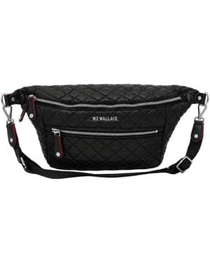 MZ Wallace Crosby Nylon & Leather Sling Bag - Black