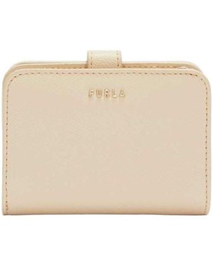 Furla Classic Leather Compact Wallet - Natural