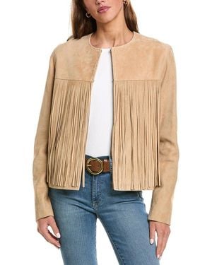 Fleurette Suede Fringed Jacket - Natural