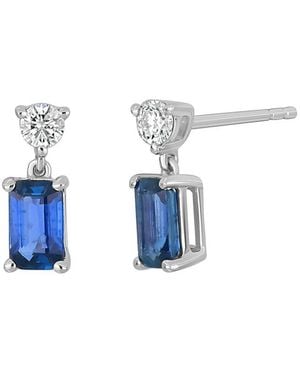 Bony Levy 18K 0.91 Ct. Tw. Diamond & Sapphire Earrings - Blue