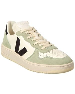 Veja V-10 Prime Leather Trainer - Metallic
