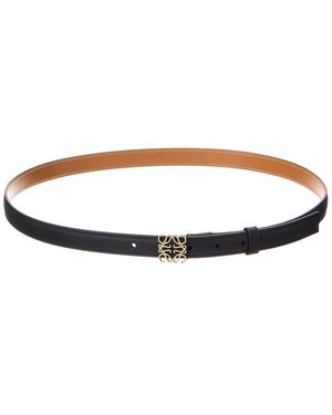 Loewe Anagram Leather Belt - White
