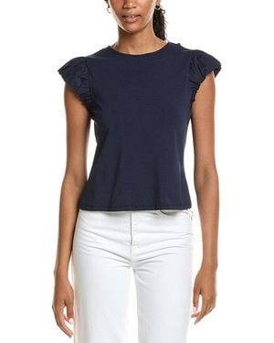 Nanette Lepore Ruffle Sleeve Top - Blue