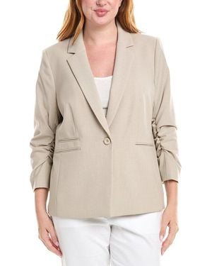 Tahari Plus Blazer - Natural