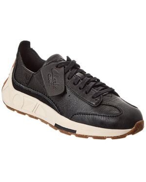 Clarks Craft Speed. Leather Trainer - Black