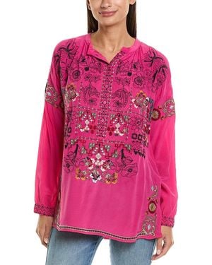 Johnny Was Niccola Silk Tunic - Pink