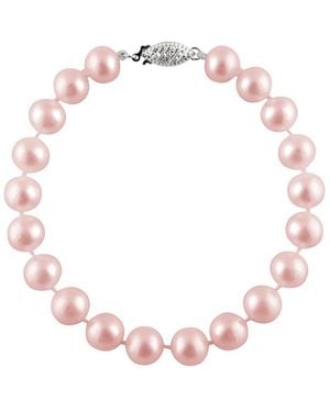 Splendid Plated 6-6.5mm Pearl Bracelet - Pink