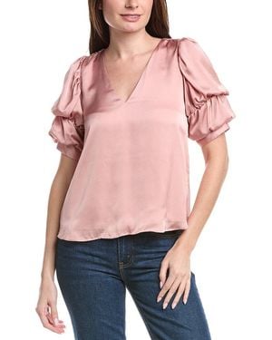 1.STATE Tiered Bubble Sleeve Top