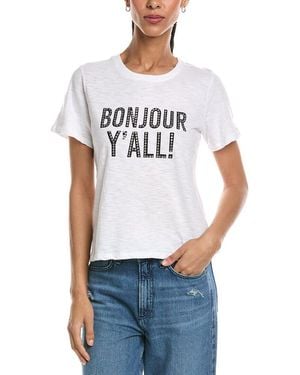 Cinq À Sept Heatset Bonjour Yall Shrunken T-Shirt - White