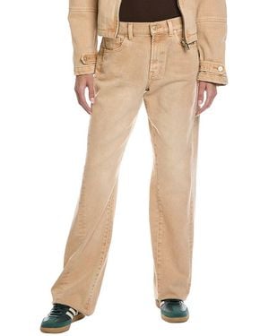 7 For All Mankind Twisted Tess Sand Dune Straight Jean - Natural