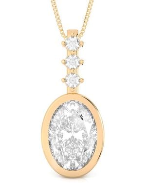 Amairah 14K Rose 2.00 Ct. Tw. Lab-Grown Diamond Pendant Necklace - Metallic