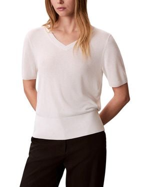 Calvin Klein Viscose Knit Sweater T-Shirt - White