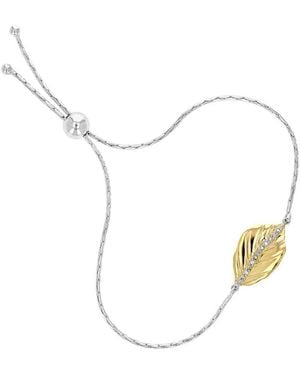 Amairah Vermeil 0.05 Ct. Tw. Diamond Bolo Bracelet - Metallic