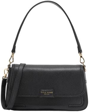 Cole Haan Leighton Leather Shoulder Bag - Black