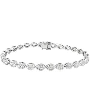Prince Diamond & Jewelry 14K 4.91 Ct. Tw. Lab-Grown Diamond Lab-Grown Pear Bracelet - White