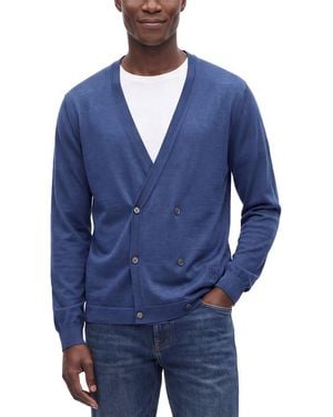 Corneliani Cc Collection Double-Breasted Cardigan - Blue