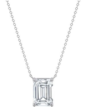 Lab Grown Diamonds 14K 5.00 Ct. Tw. Lab-Grown Diamond Necklace - Metallic