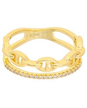 Juvell 18K Plated Cz Ring - Metallic