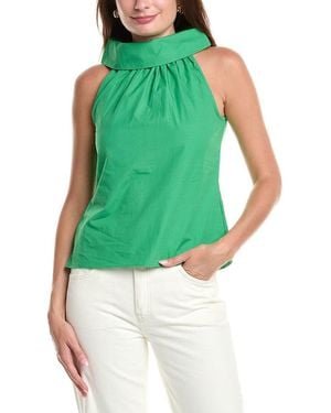 Sail To Sable Cowl Neck Top - Green