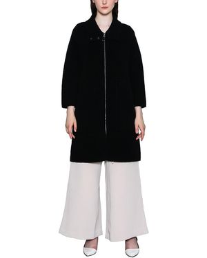 MALABO Double Pocket Medium Coat - Black