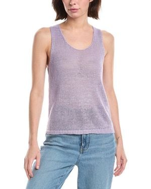 Vince Beachy Linen Tank - Purple