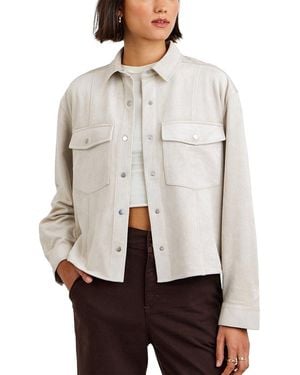 Bella Dahl Seamed Pocket Shacket - White