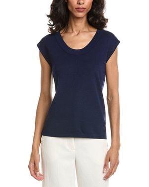 Anne Klein Ribbed Tank Top - Blue
