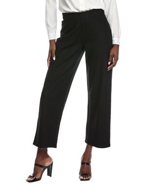 Eileen Fisher Petite Straight Wool Pant - Black