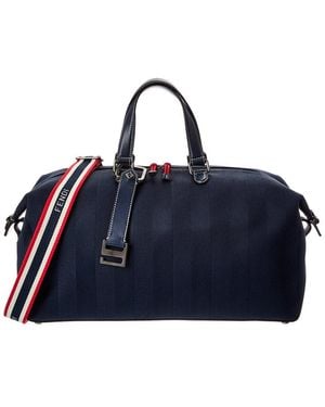Fendi Lui 45 Pequin Canvas Duffel Bag - Blue