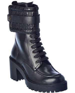 Ferragamo Lober Leather Boot - Blue