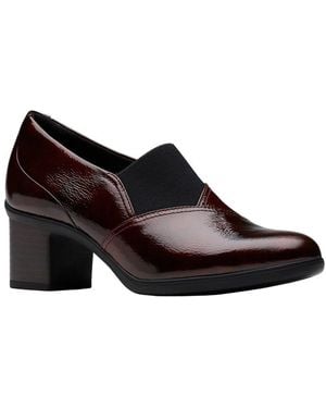 Clarks Shaya Tess Leather Pump - Brown