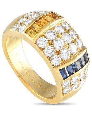 Van Cleef & Arpels 18K 2.84 Ct. Tw. Diamond & Sapphire Ring (Authentic Pre-Loved) - Metallic