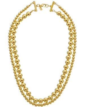 Kenneth Jay Lane Plated Multi Row Necklace - Metallic
