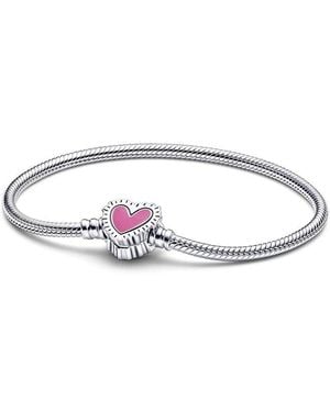 PANDORA Keith Haring Moments Radiant Heart Snake Chain - White