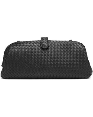 Tiffany & Fred Paris Leather Clutch/Shoulder Bag - Black