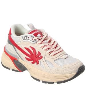 Palm Angels 4 Leather & Mesh Sneaker - Pink