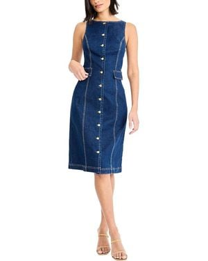 Maggy London Sleeveless Midi Dress - Blue