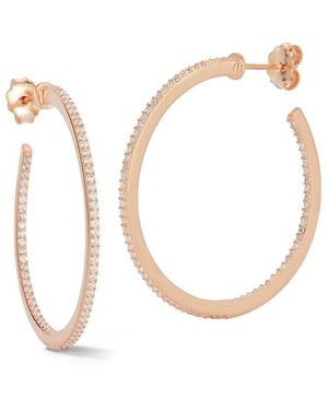 Glaze Jewelry 14K Rose Over Cz Earrings - White