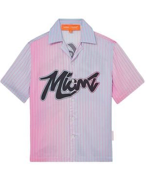 Reiss Miami Palm Tree Casual Shirt - Pink