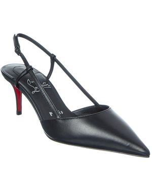Christian Louboutin Miss Z 60 Leather Slingback Pump - Blue