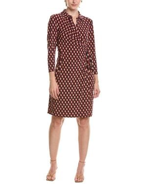 Anne Klein Wrap Shirtdress - Red