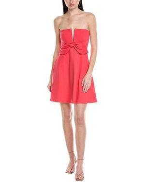 Susana Monaco Bow V-Wire Mini Dress - Red